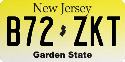 NJ license plate B72ZKT