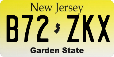 NJ license plate B72ZKX