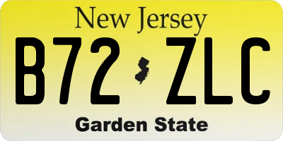 NJ license plate B72ZLC
