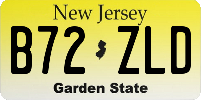 NJ license plate B72ZLD