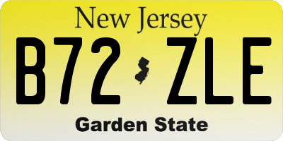 NJ license plate B72ZLE