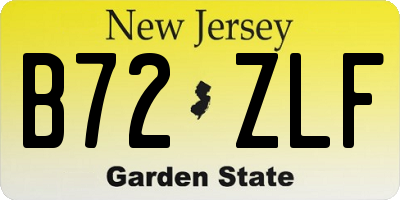 NJ license plate B72ZLF