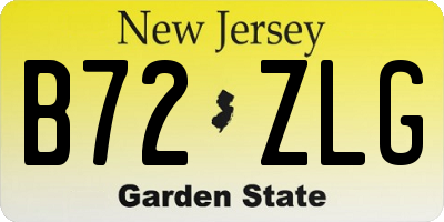 NJ license plate B72ZLG
