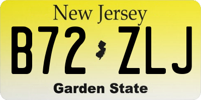 NJ license plate B72ZLJ