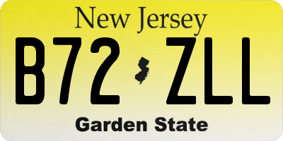 NJ license plate B72ZLL