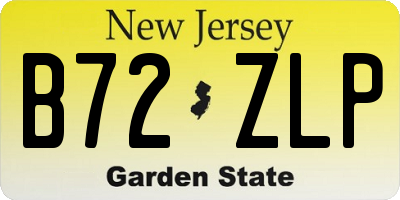 NJ license plate B72ZLP