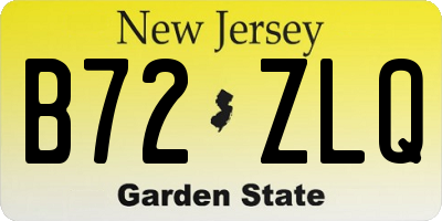 NJ license plate B72ZLQ