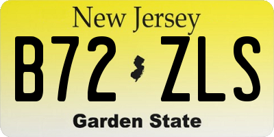 NJ license plate B72ZLS