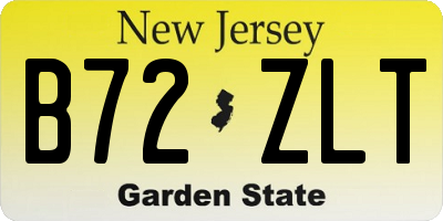 NJ license plate B72ZLT