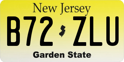 NJ license plate B72ZLU