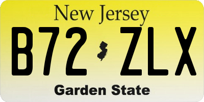 NJ license plate B72ZLX