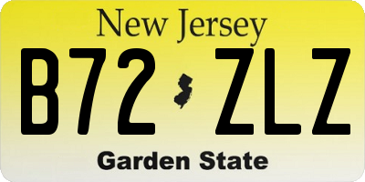 NJ license plate B72ZLZ