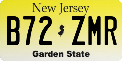 NJ license plate B72ZMR