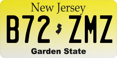 NJ license plate B72ZMZ