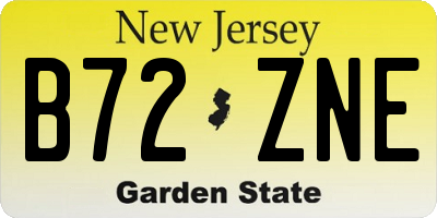 NJ license plate B72ZNE
