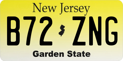 NJ license plate B72ZNG