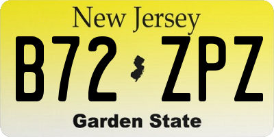 NJ license plate B72ZPZ