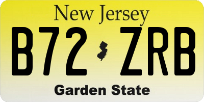 NJ license plate B72ZRB