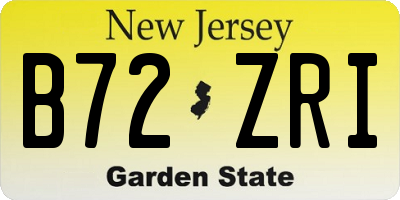 NJ license plate B72ZRI