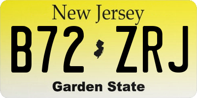 NJ license plate B72ZRJ