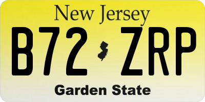 NJ license plate B72ZRP