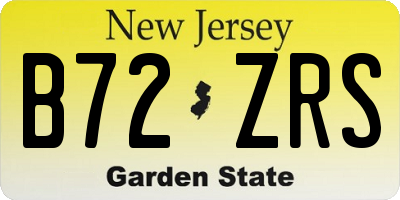NJ license plate B72ZRS