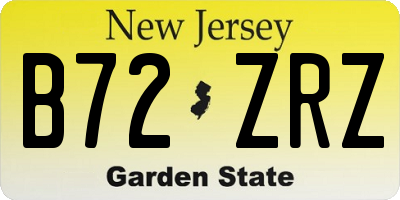 NJ license plate B72ZRZ