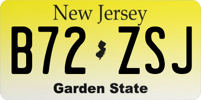 NJ license plate B72ZSJ