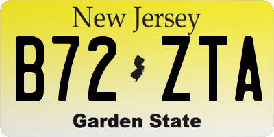 NJ license plate B72ZTA