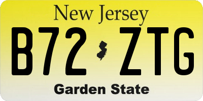 NJ license plate B72ZTG