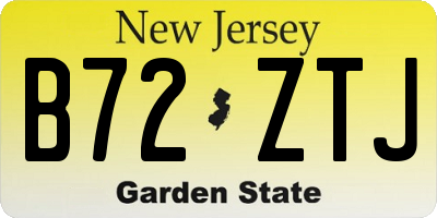 NJ license plate B72ZTJ