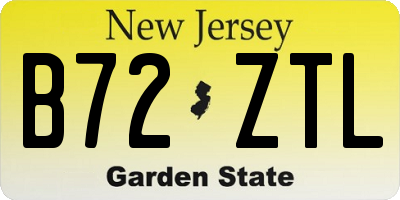 NJ license plate B72ZTL