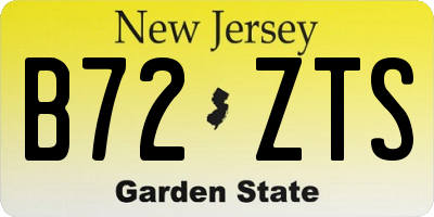 NJ license plate B72ZTS