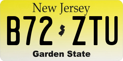 NJ license plate B72ZTU