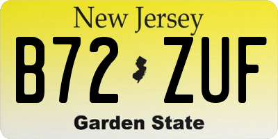 NJ license plate B72ZUF