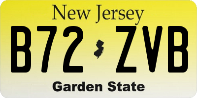 NJ license plate B72ZVB
