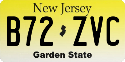 NJ license plate B72ZVC