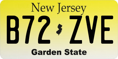 NJ license plate B72ZVE