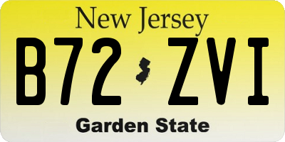 NJ license plate B72ZVI