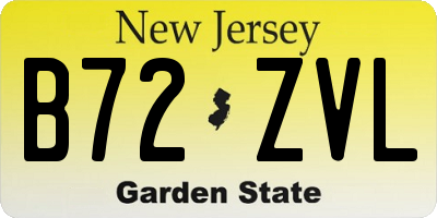 NJ license plate B72ZVL