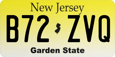 NJ license plate B72ZVQ