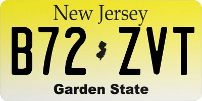 NJ license plate B72ZVT