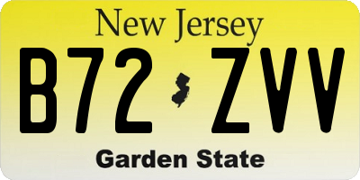 NJ license plate B72ZVV