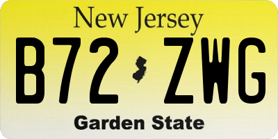 NJ license plate B72ZWG