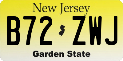 NJ license plate B72ZWJ