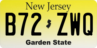 NJ license plate B72ZWQ