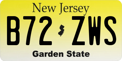 NJ license plate B72ZWS