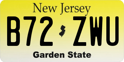 NJ license plate B72ZWU