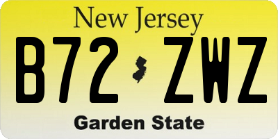 NJ license plate B72ZWZ
