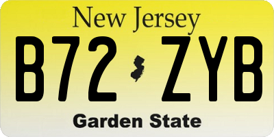 NJ license plate B72ZYB